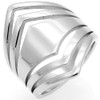Jude Jewelers Stainless Steel Chevron Style Chunky Wrap Statement Promise
