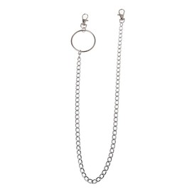 Wanfor Key Chain, 2Pcs Cool Punk Rock Wallet Belt Chain Pants Chain Secure Travel Wallet Chain Heavy Duty Jeans Link Coil Leash Jewelry