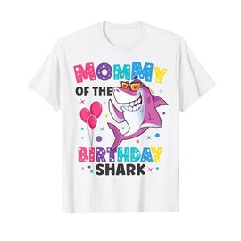 Mommy of the Shark Birthday Mom Matching Family T-Shirt