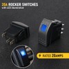 MGI SpeedWare Momentary (ON)/Off Marine Rocker Switches with Illuminated LED,