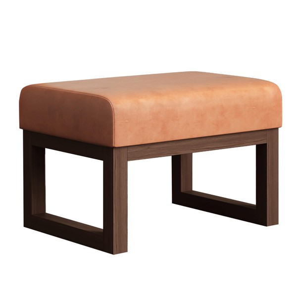 BELLEZE 19 Inch Wide Ottoman Foot Rest, Rectangle Foot Stools