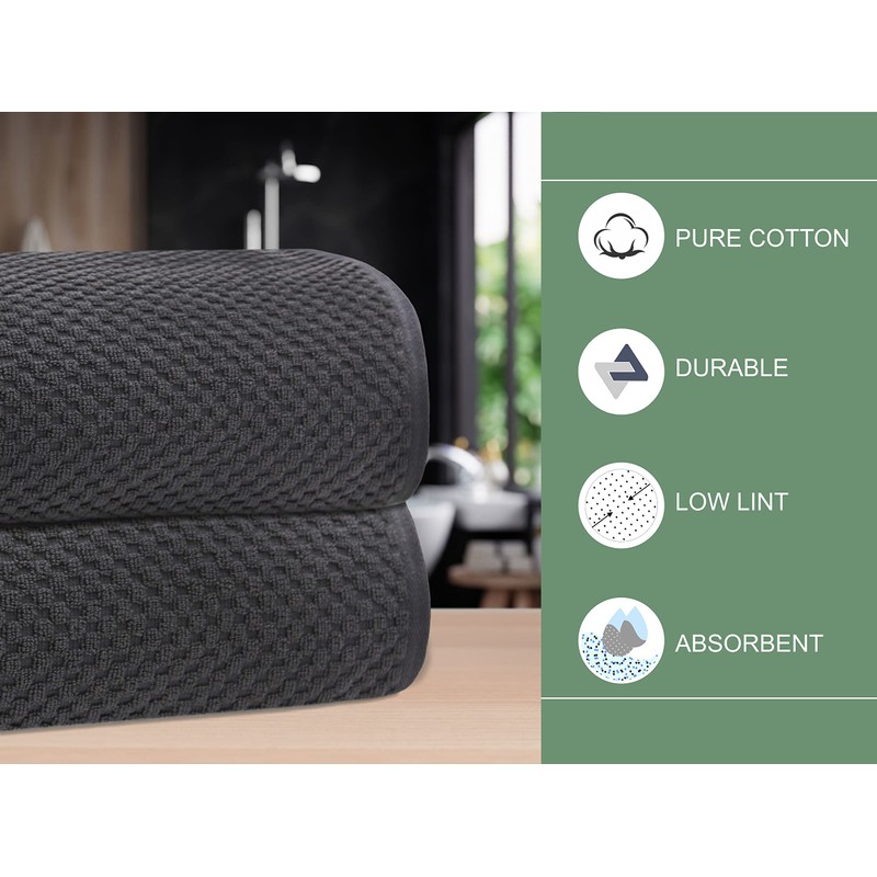 COTTON CRAFT Waffle Bath Sheets - Set of 2 Luxury