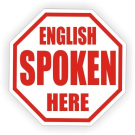 Unbranded/Generic 3pcs - English Spoken Here Hard Hat Decals Helmet Stickers Funny Laborer Foreman