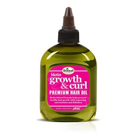 Difeel Biotin Growth & Curl Premium Hair Oil 7.1 oz. - Juego de regalo de lujo de 2 piezas
