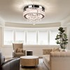 YPQXYHDA Led Crystal Raindrop Ceiling Light,11.8" Flush Mount Chandelier Light