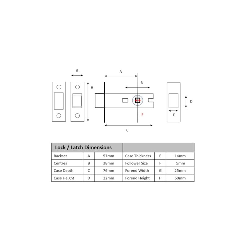 HANDLEZONE® Bathroom Toilet Door Deadbolt Lock - Satin Stainless Steel