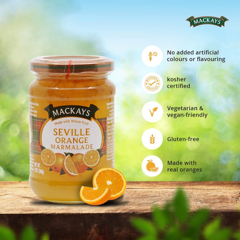 Mackays Natural Fruit Seville Orange Marmalade (340g)