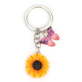 Elegant Keyring, Bright Sunflower Keychain Accessories, Positive Gifts, Cute Keychains, Gifts for Mothers, Gifts for Girlfriends, Thoughtful Gifts for Women, Fashionable Bag Accessories in Life