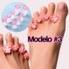 Universo en Linea Separadores Dedos Silicón Pedicura Manicura Flores Uñas