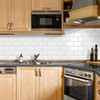 DEWOO 10 Thick White Subway Tile Peel and Stick Backsplash