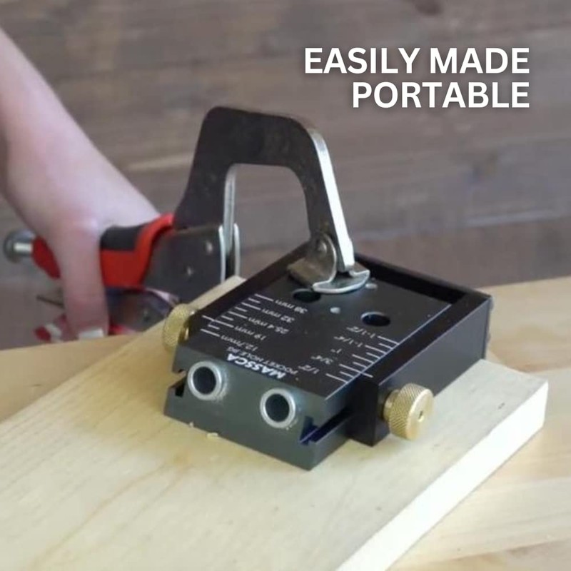 Massca Pocket Hole Jig Kit M1 - Adjustable & Easy