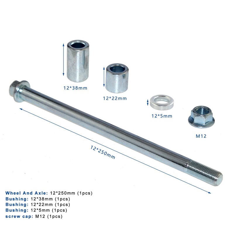 Minho 12mm 250mm Front Rear Axle with Bush 38mm 22mm
