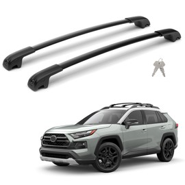 220Lbs Roof Rack Crossbars for 2019-2025 Rav4 Adventure/TRD Off-Road with Anti-Theft Lock, Heavy Duty Aluminum Anti-Corrosion Cross Bar Fit Luggage Luggage Kayaks Bicycles Snowboard