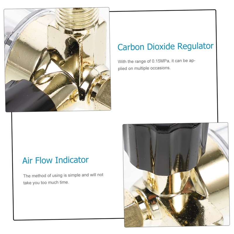Hohopeti Sturdy Material Argon Indicator Co2 Regulator Air Indicator for