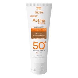 Protector Solar Dermatológico Facial Actine Colors Medio Oscuro Fps50 40g Darrow