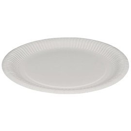 ABENA White Paper Plates | ø22.5cm | White |Pack of 100 | Paperboard | Clay Coating | Strong Disposable Plates For Parties | Strong Paper Plates | Sturdy Paper Party Plates | Disposable Paper Plates