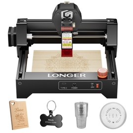 LONGER Laser Engraver – Ray5 mini Portable Laser Engraving and Cutting Machine, 0.04mm Laser Spot, 12000mm/min, Ideal for DIY Projects on Wood, Metal, Acrylic, Leather, and More (3.5W)