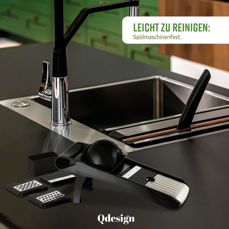 Qdesign - Multifunctional vegetable slicer with 3 stainless steel blades
