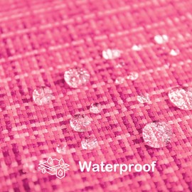 Kevin Textile Pack of 2 Decorative Outdoor Waterproof Pillow Covers Garden Cushion Sham Throw Pillowcase Shell for Patio Tent Couch 12x20 Inch Hot Pink