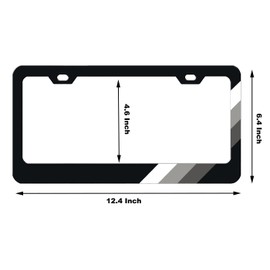 Xnqdre 2 Pack Tri-Color Sport License Plate Frame, Aluminum Alloy 3 Color Sports License Plate Cover Holder Compatible for Toyota TRD Tacoma 4Runner Tundra Rav4 Highlander. (White, Gray)