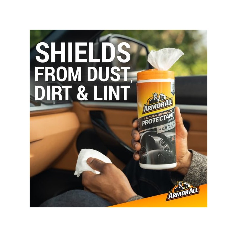 Armor All Ultra Shield Car Interior Protectant Wipes + Ceramic