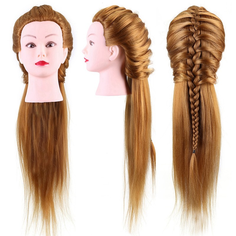 40% Real Human Hair Mannequin Head Hairdresser Training Head Cosmetology