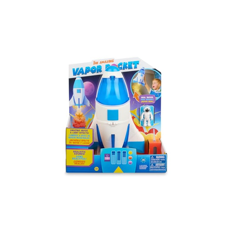EnergX Amazing Vapor Rocket with Astronaut Action Figure, Blasts Off