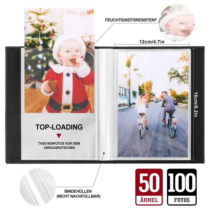 Lanpn Photo Album 10 x 15 Mini Small Format 100