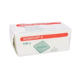 Nobatop 8 unsterile Vlieskompressen 5 x 5 cm