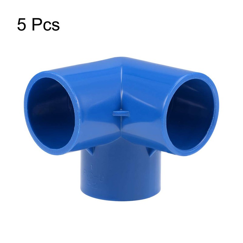 TA-VIGOR 5Pcs 3-Way Elbow PVC Pipe Fitting Furniture Grade 32mm