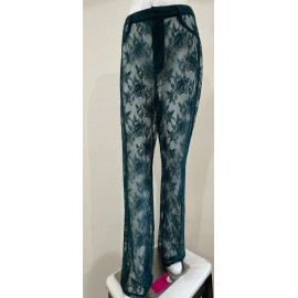Victoria's Secret VS Archives See Through Rose Lace Sleep Pants  Green XS  NWT