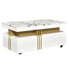 Harper & Bright Designs Contemporary Coffee Table with Faux Marble