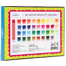 eeBoo: Oil Pastels – Yumi's Mushroom House - 36 Colors, Artist-Quality Sticks, Blendable Soft Texture, Hardcover Box, Adults-Kids, Art-Craft Supplies