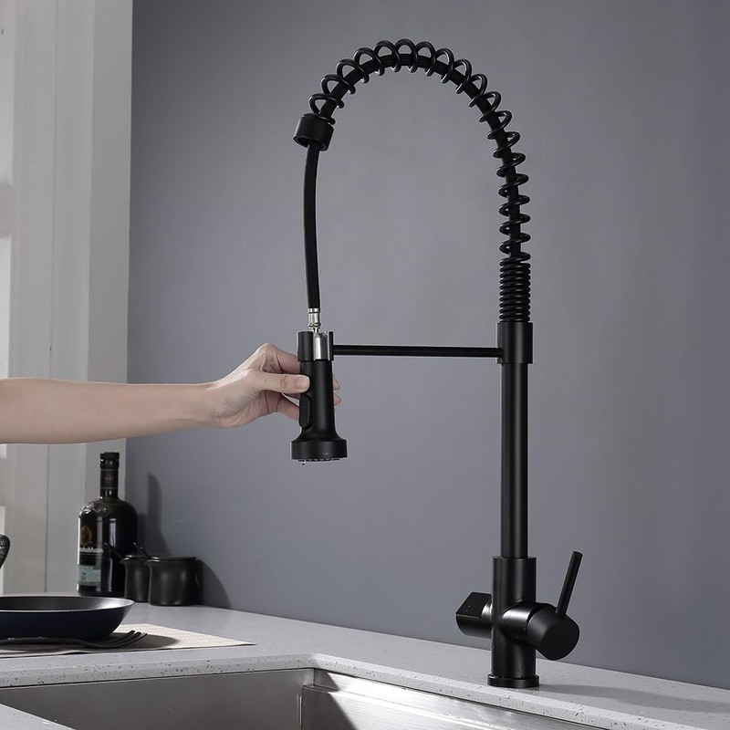 GICASA Kitchen Faucet with Temperature Digital Display, Solid Brass Kitchen