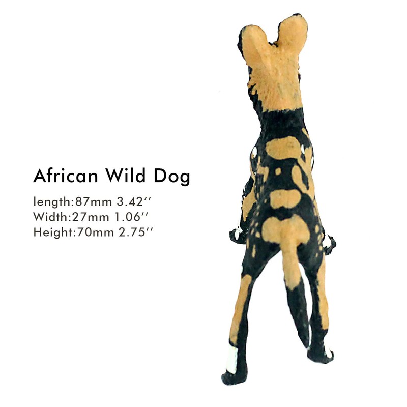 FUNSHOWCASE African Jungle Animals Wild Dog Toy Figure Realistic Plastic