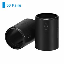 25mm Wire Shelf Clips – Jamiikury Black Plastic Shelf Lock Clips for Metric 25mm Posts Only – Check Size Before Purchasing - 100pcs (50 Pairs)