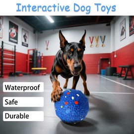 Interactive Dog Toys Automatic Moving Bouncing Rotating Durable Dog Toys to Keep Them Busy E-TPU Material Waterproof Vibrating Dog Ball for Small/Medium/Large Dogs