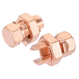 MECCANIXITY Grounding Bolt Connector Copper Grounding Protection 27 x 14mm for Electrical and Mechanical Equipment 2 Pcs