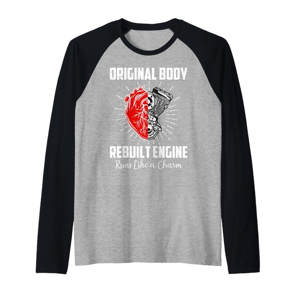 Funny Open Heart Surgery Recovery Survivor Gifts Men Women Raglan