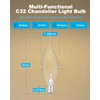 60W Candelabra Light Bulbs, E12 B10 Clear Candle Base Bulb