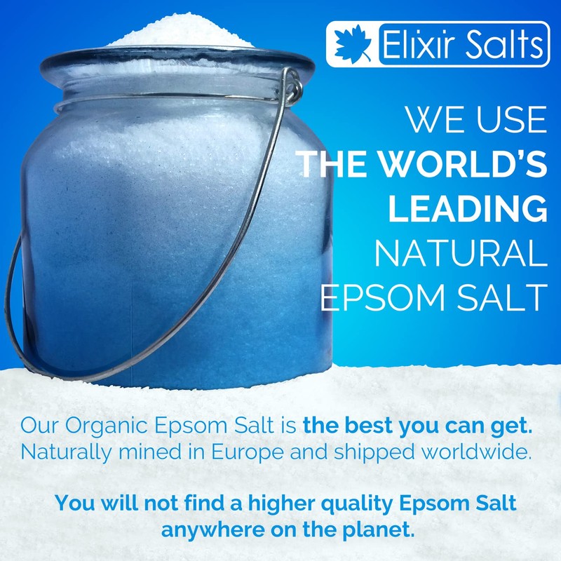 Elixir Gardens 300g Epsom Salt Bath 100% Organic FFC Food