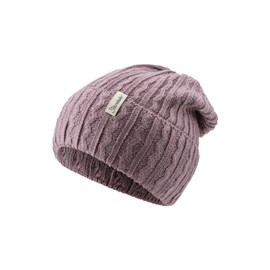 Sterntaler Knitted Hat with Envelope - Unisex Beanie in Cool Fisherman Style, Pastel Purple