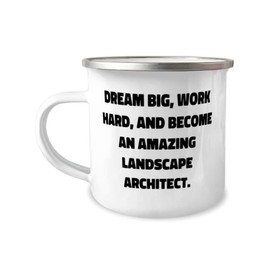 Useful Landscape Architect Gifts, DREAM BIG, WORK HARD, AND BECOME, Epic Birthday 12oz Camper Mug For Friends, From Team Leader, Landscape design, Landscaping, Garden design, Gardening