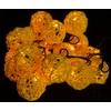 Rattan-ball light chain yellow / Ball light chains