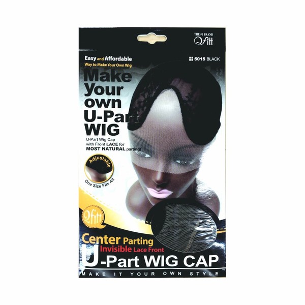 Qfitt Center Parting Invisible Lace Front U-Part Wig Cap #5015