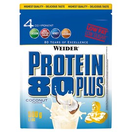 Weider Protein 80 Plus 2 x 500g Bags Pack of 2 Coconut