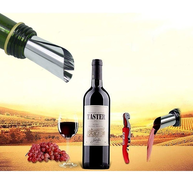 Juego de Vertedor de Vino de Plata Tableta para Verter