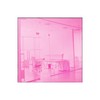 Marketing Holders Acrylic Mirror 23” Pink Square Tile Smooth Edges