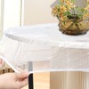 TWUTGAYW Round Tablecloth, Waterproof Tablecloth PVC Elastic Edged With Flannel