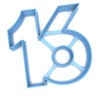 Sweet Prints Inc Number 16 Cookie Cutter - Dishwasher Safe